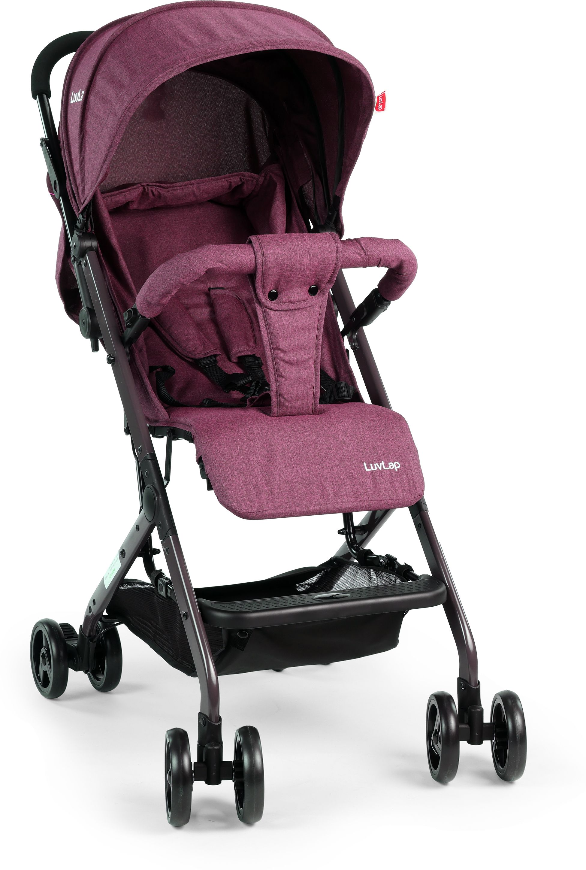 luvlap Voyager Baby Stroller/Pram with 5 Point Safety Harness, Easy Fold, Extended Canopy, Multi Level Recline, Looking Window, Easy Assembly, 6 Month + Twin Strollers & Prams-picture-33