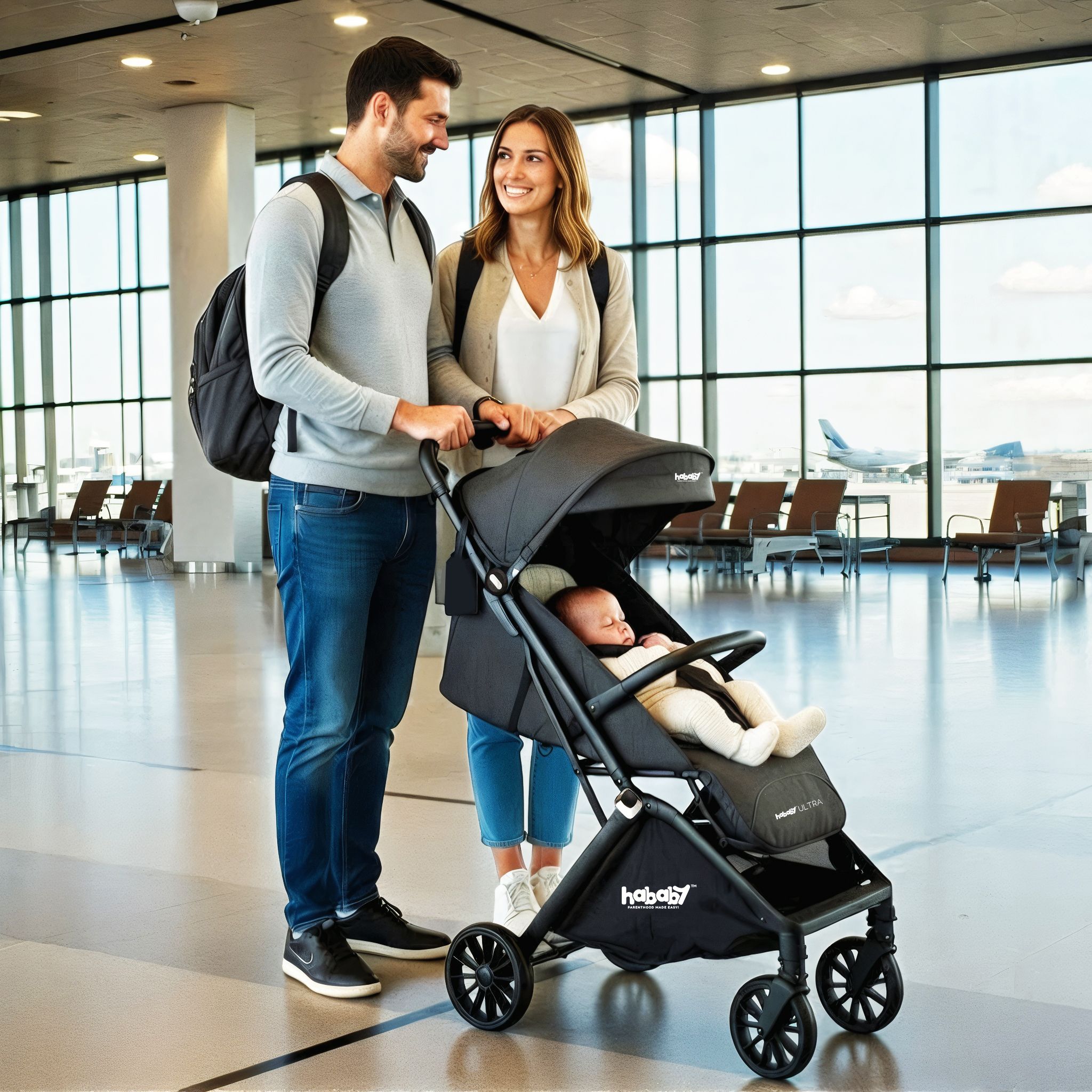 Ultra GPS Auto Folding Stroller For 0-4 Years - Airplane Travel Friendly Stroller-image-21