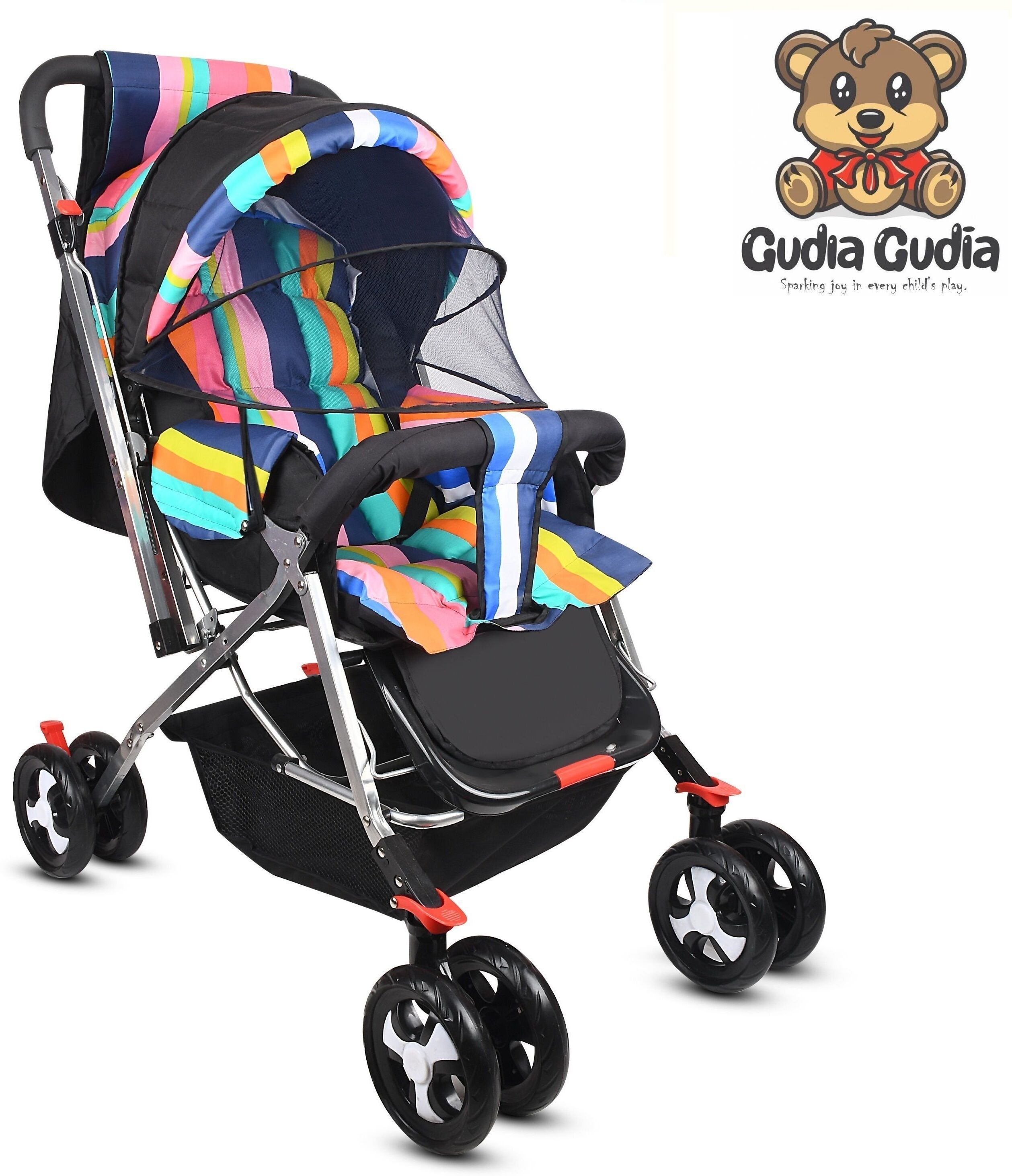 Ultra Multi-Adjustment Stroller PRAM418 Twin Strollers & Prams-image-29