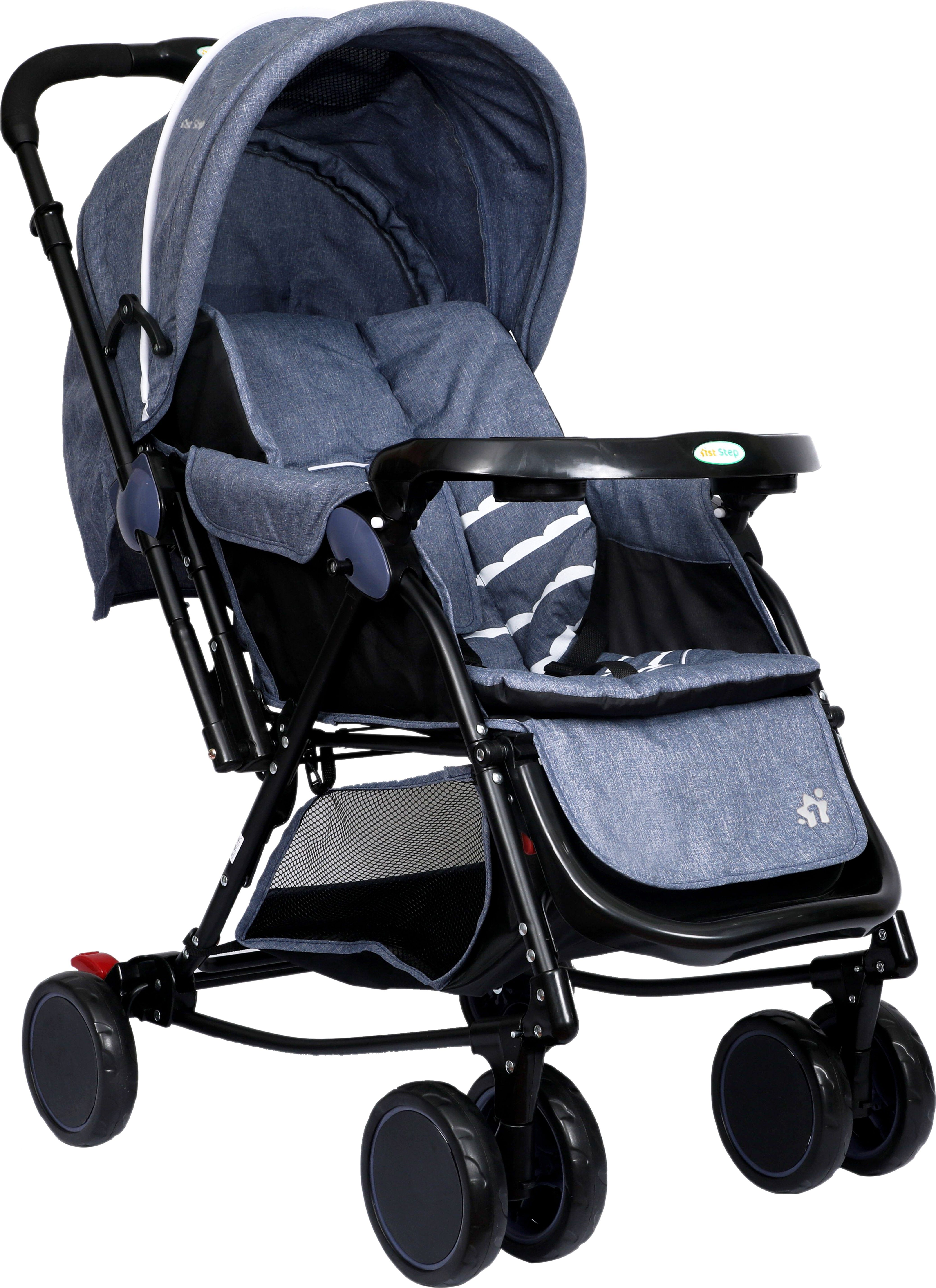 Cloudie Baby Stroller With 5 Point Safety Harness And Reversible HandleBar Stroller Cum Rocker-image-7