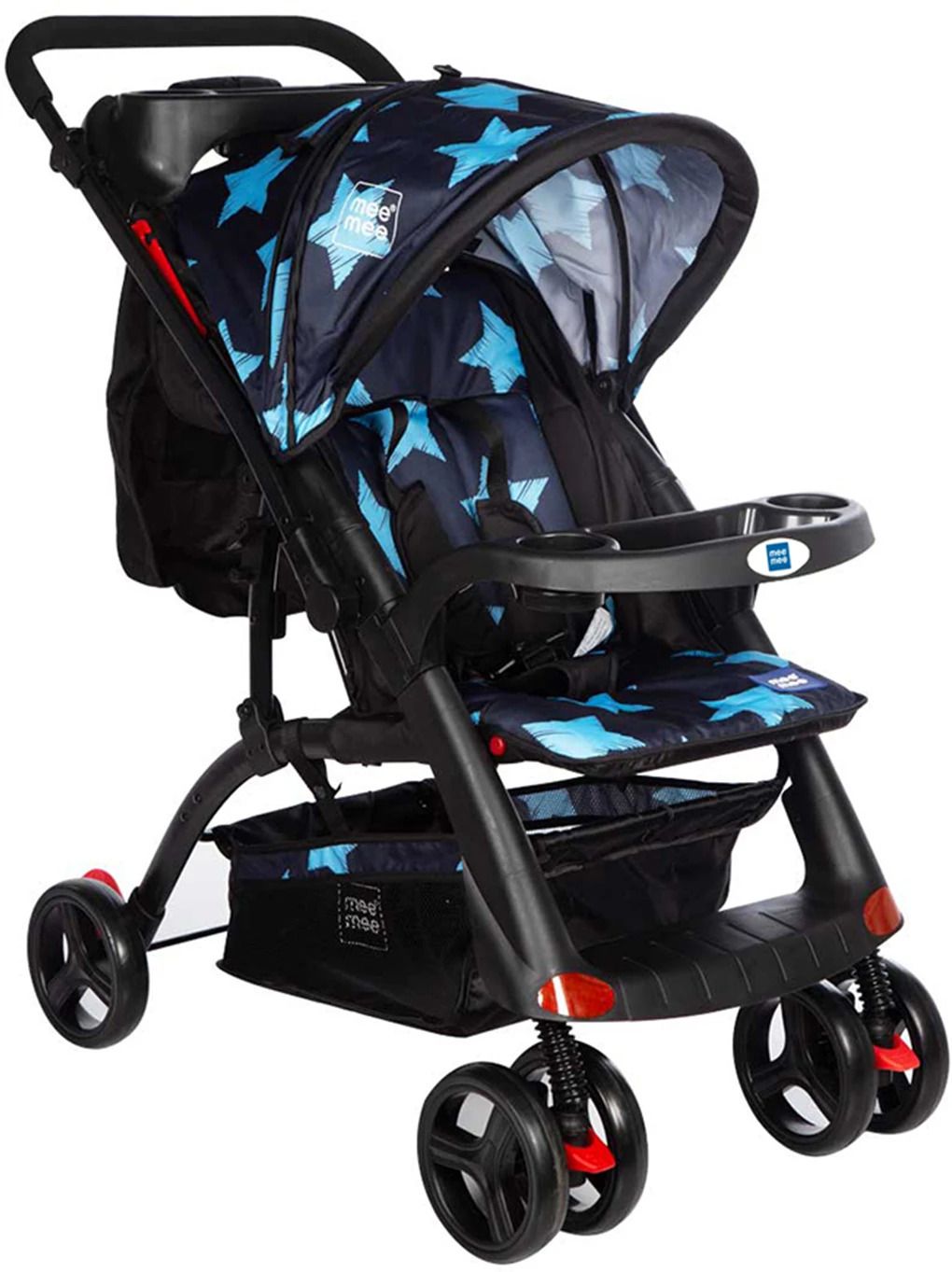 Baby Stroller Pram 0-3 Years with Pothole Shock Absorber and Extra Storage Pram-image-7