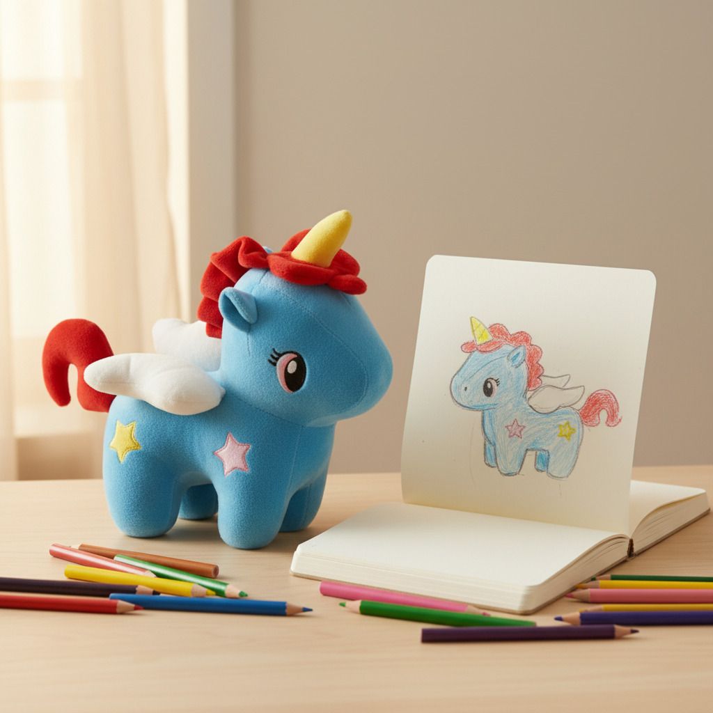 Fluffy Sky Blue Unicorn Plush Animal - 30 cm-image-16