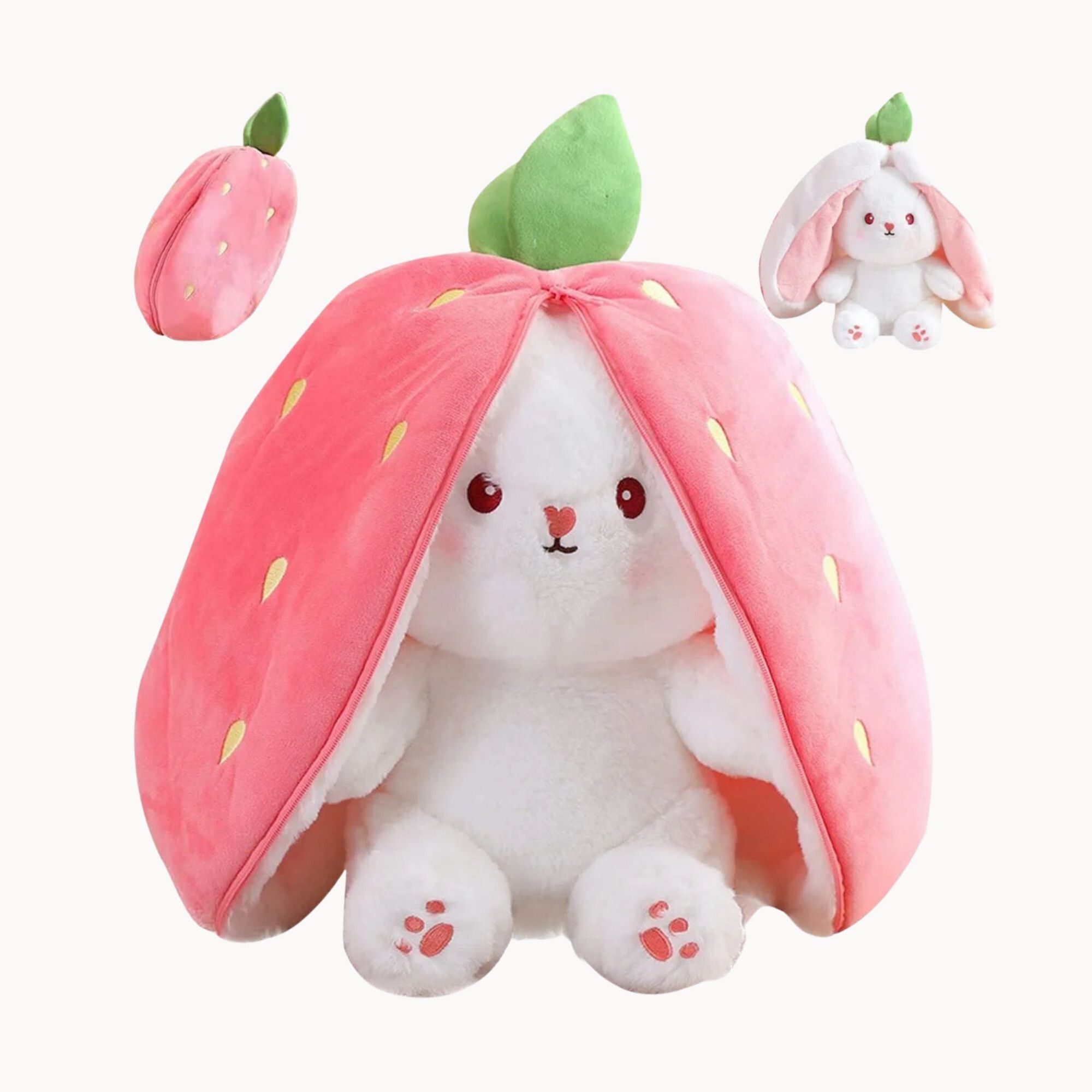 Zipper Rabbit Funny | Stuffed Animal Plush Toy - 38 cm-image-36