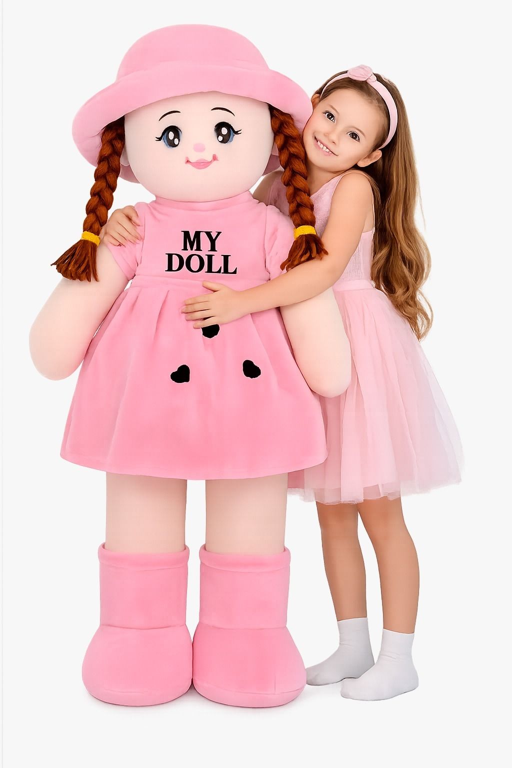 sadhana trends 3.5 Feet Jumbo Pink Plush Doll Soft Toy for Kids & Girls - 106 cm-picture-22