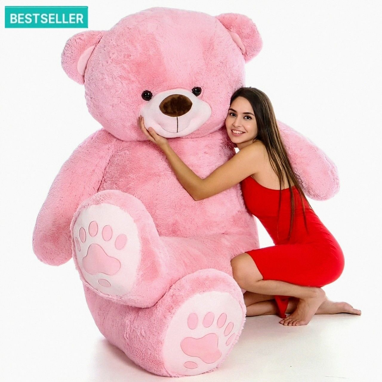 khushbu enterprises Pink Hugster 6FT Teddy is a soft, cute giant teddy perfect for hugs and gifts. - 72 inch-picture-14