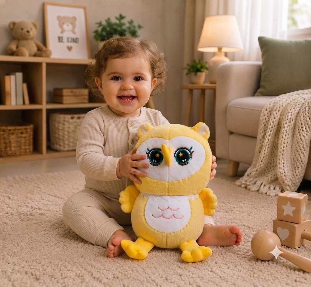 intelligent Cute Cuddly Owl Bird Stuffed Soft (IND*0222)Plush Kids - 21 cm-picture-2