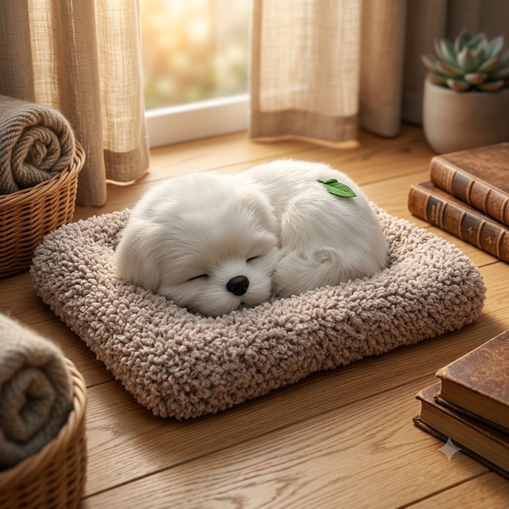 Puppy Soft Toy Sleeping Puppy Toy with Barking Sound Plush Dog Toy for Kids - 20 mm-image-45