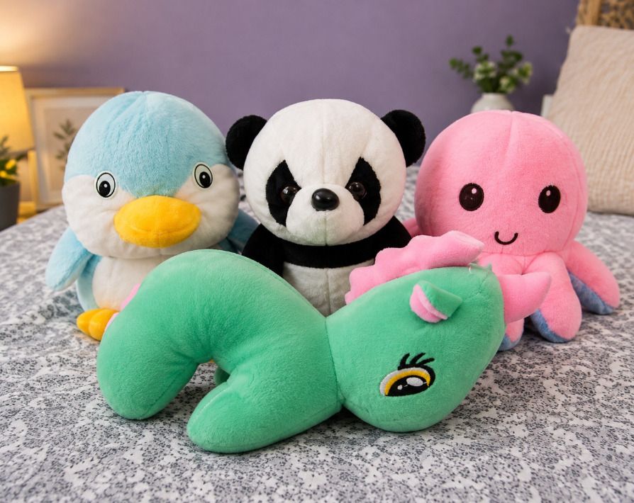 Animal Plush Soft Toy Set of 4 - 25 cm-image-32