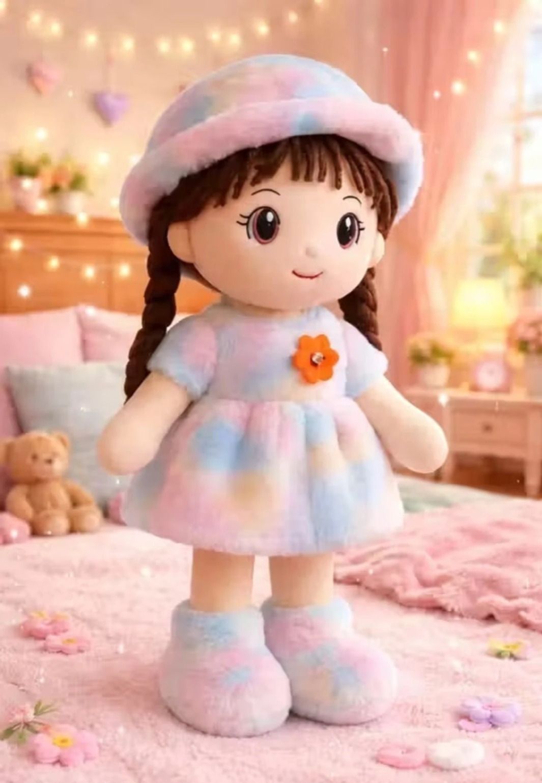 bestlook Rainbow Dream Plush Girl Doll Soft Stuffed Toy for Kids - 25 mm-picture-14
