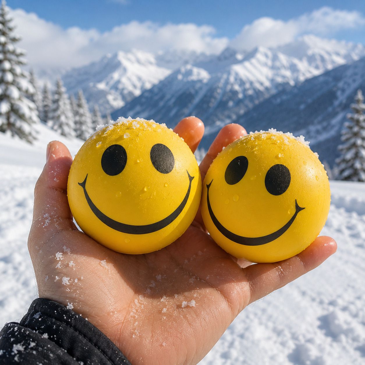 Cute Funny Fun Face Squeeze Stress Foam Ball - Set of 2 - 7 cm-image-34