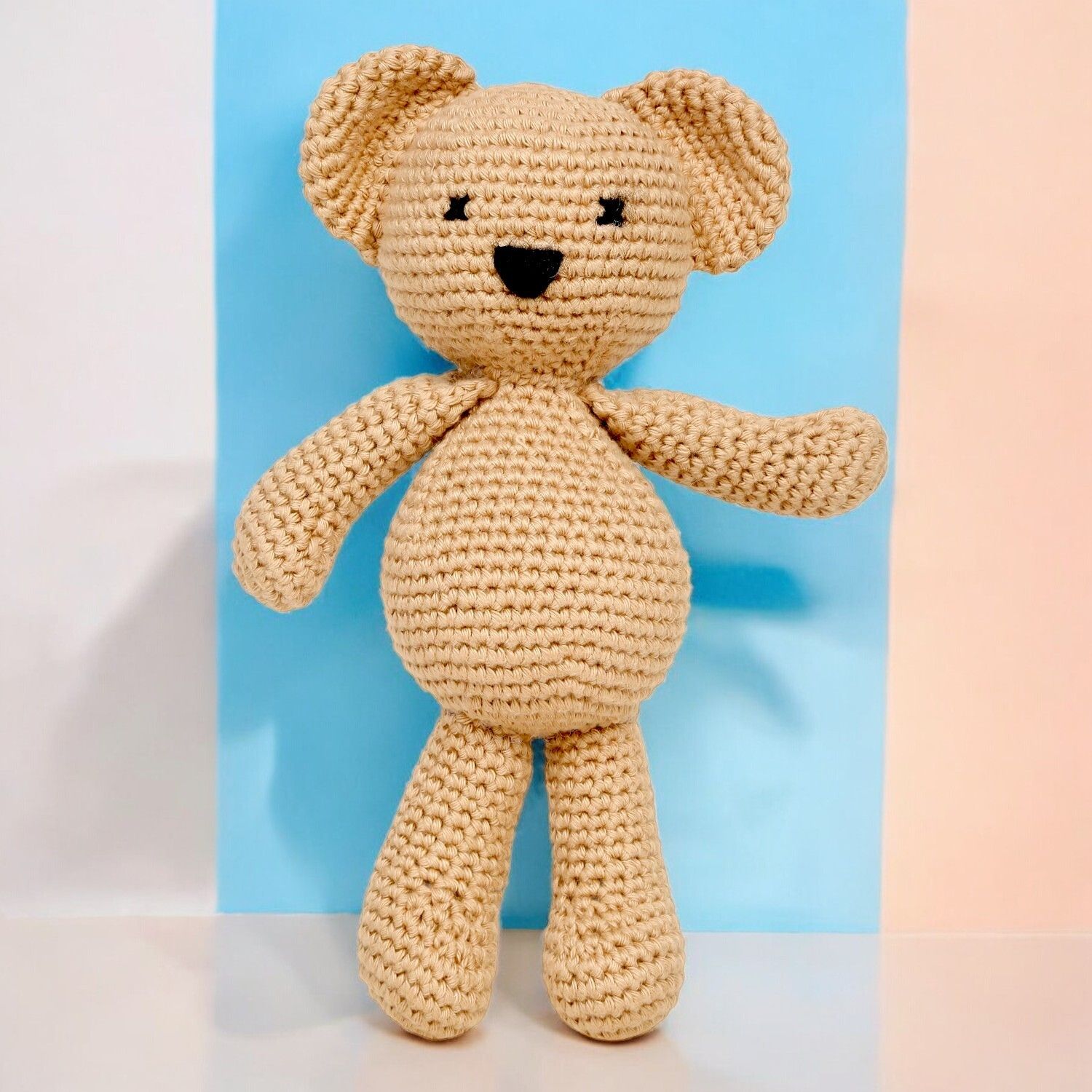 little ginnie Soft Toys For Kids | Handmade Crochet Bear Soft Doll | Ideal Gift for Babies- 21 cm-picture-31