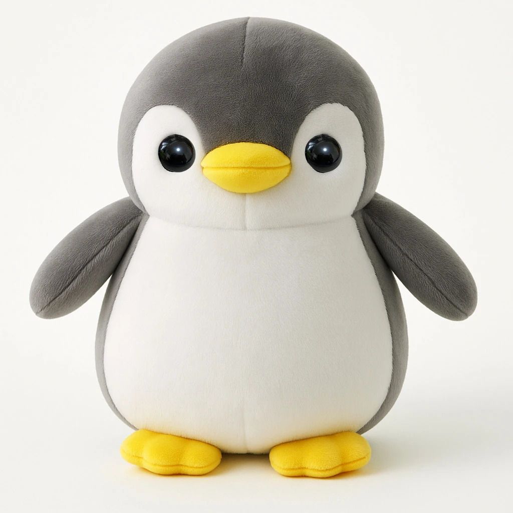 Cute Penguin Plush Toy, grey and White, Soft Stuffed Animal - 20 cm-image-14
