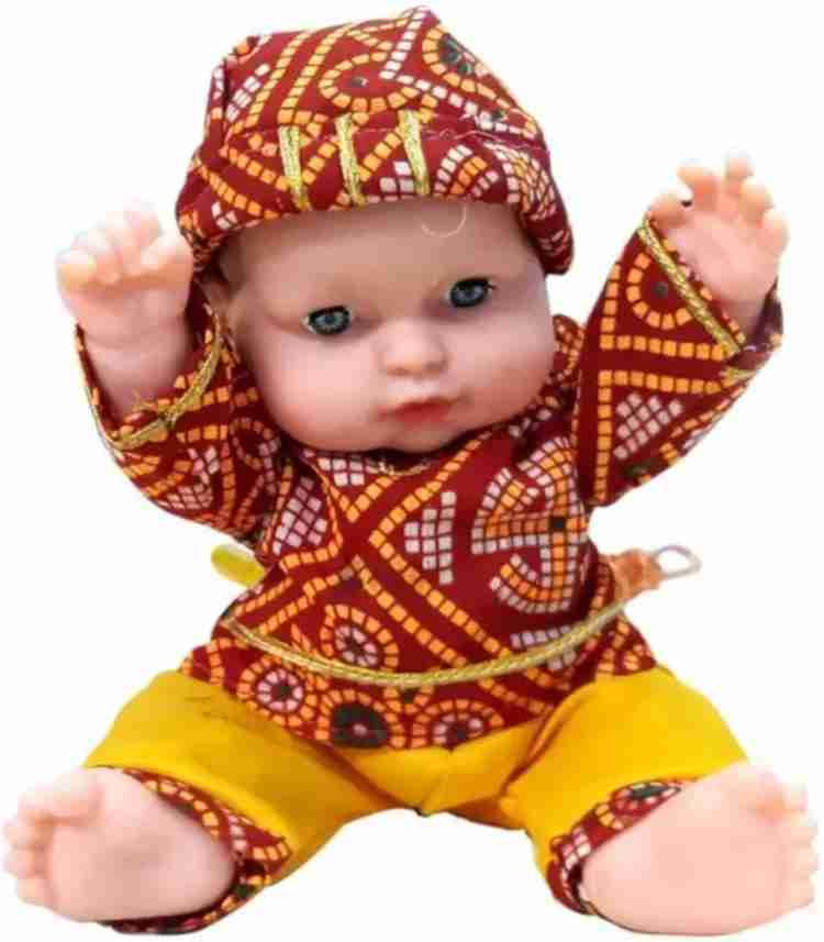 vyanenterprises Rajasthani Baby with Movable Hands and Legs- 12 mm image 1