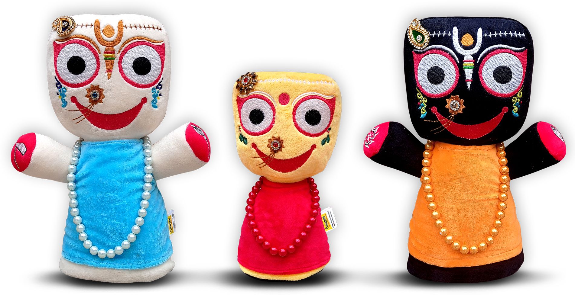 sakhyam Siblings of Puri Dham- Jagannath, Subhadra and Baldev Soft Doll - 10.5 inch-picture-13