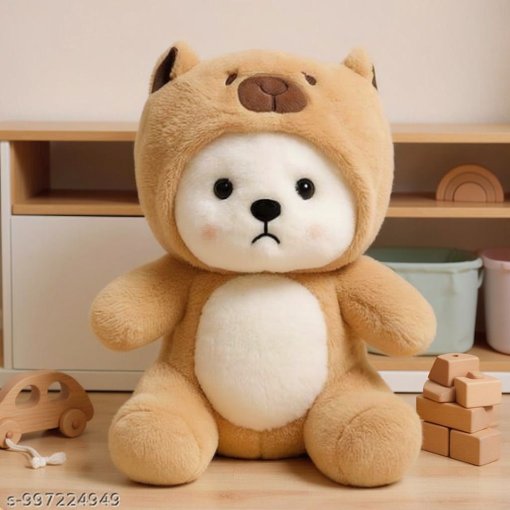 Brown Hoodie Bear Stuffed Toy For Boys & Girls - 30 cm-image-5