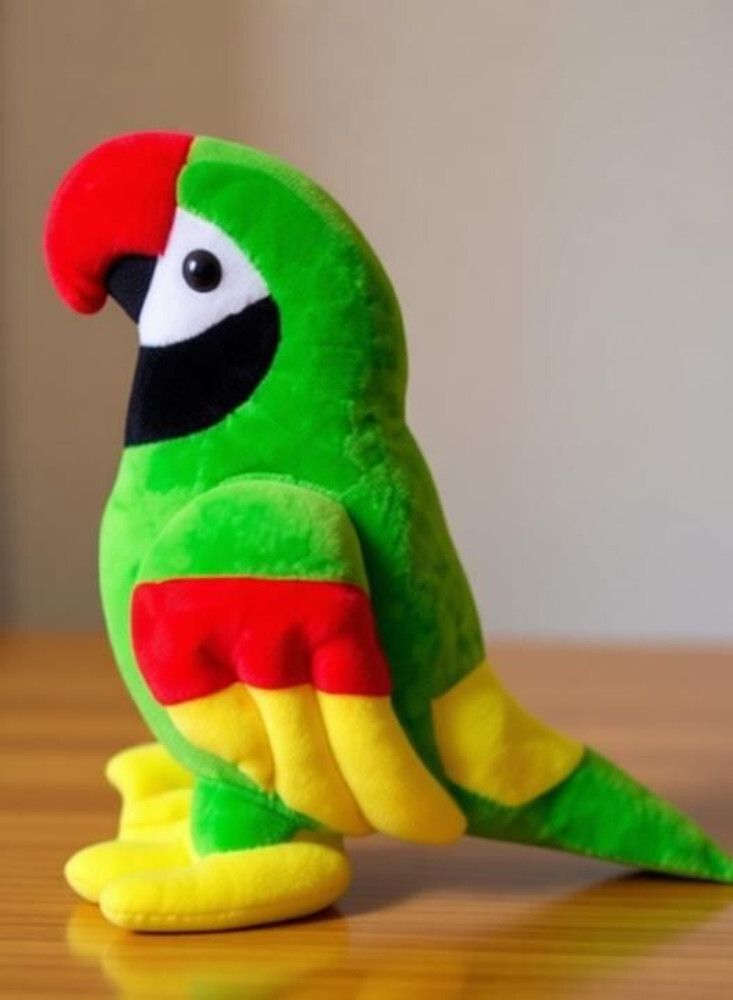 Green parrot soft toy for kids - 30 cm-image-28