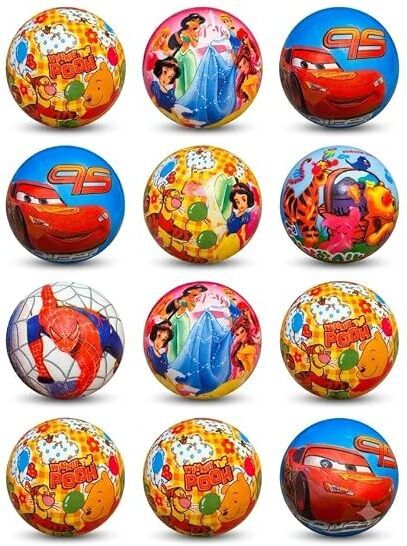 Cartoon Character Printed Soft Balls for Kids, 12-Pack - 10 cm-image-49
