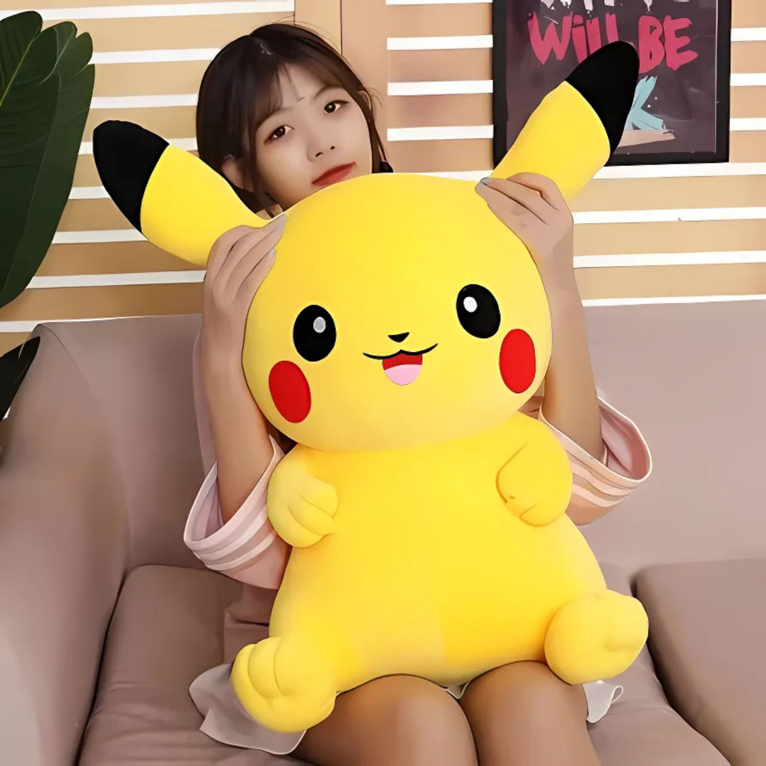 jr jack & rose cute pikachu stuffed soft toy gift for kids - 30 cm-picture-28