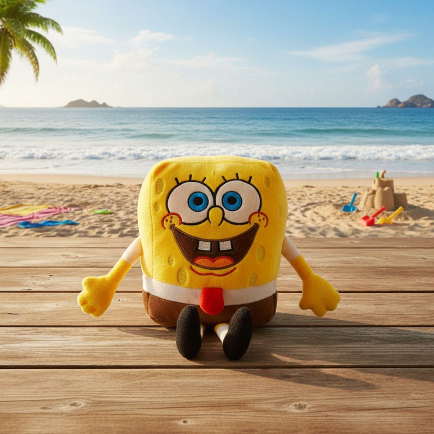 jr jack & rose Yellow Sponge Bob Soft Toy Plush Doll for Kids - 30 cm-picture-13