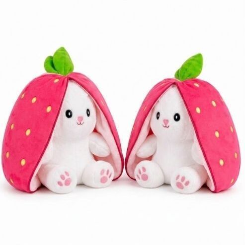 Pack of 2 Strawberry Rabbit Plush Soft Toys for Girls Gifts (FPK-392) - 350 mm-image-46