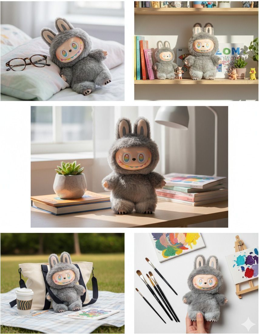 Labubu Series Soft Plush Doll - Charming Black Monster with Vibrant Eyes_TY113 - 17 cm-image-33