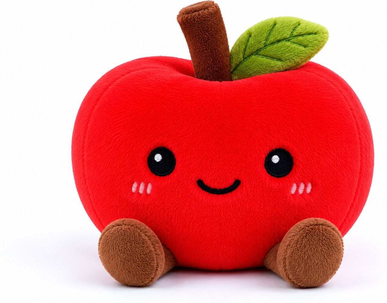 Cute Apple Plush Soft Toy with Smiling Face For Kids - 30 cm-image-36