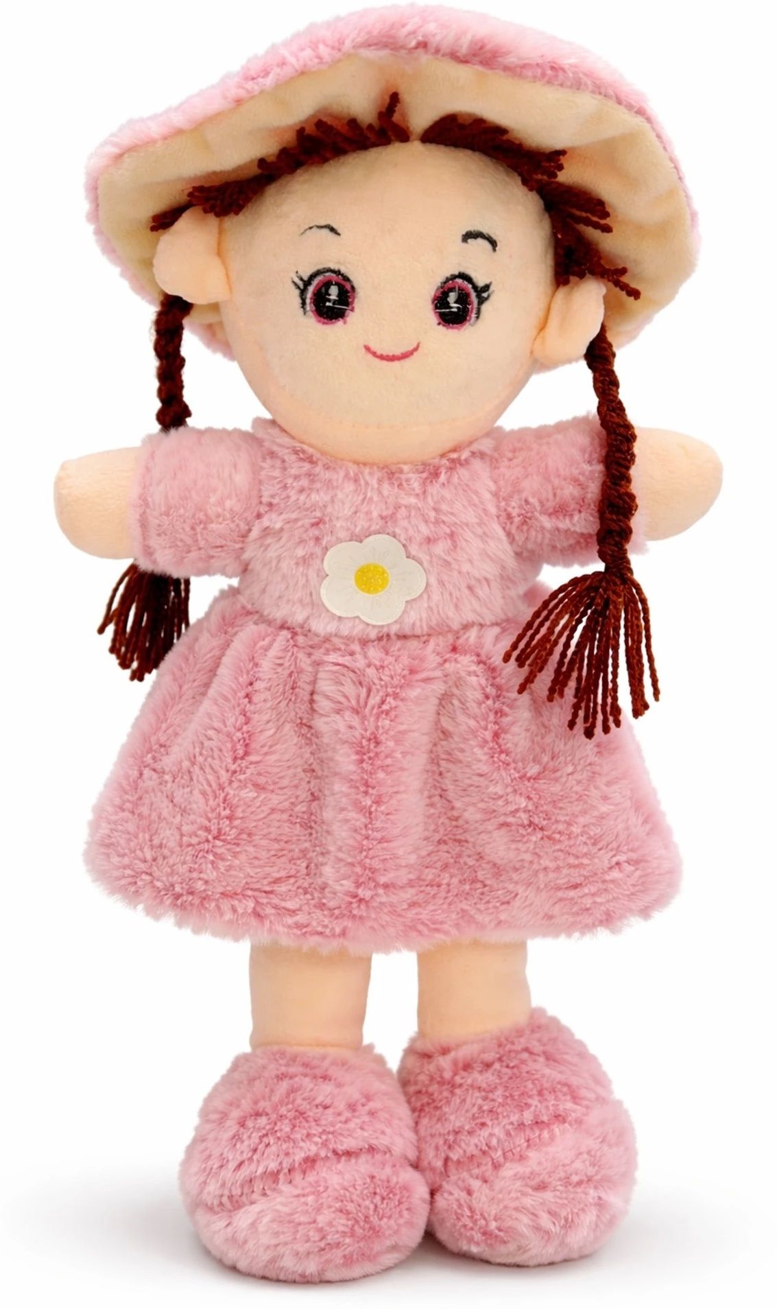 gking Pink doll plush toy for kids gifting and show case with home decoration - 25 cm-picture-10