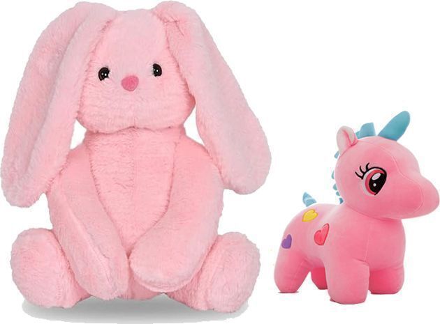 hellobear Cute Pink Huggable Stuffed Bunny With Unicorn Soft Toy For Kids_AA AB979 - 35 cm-picture-23