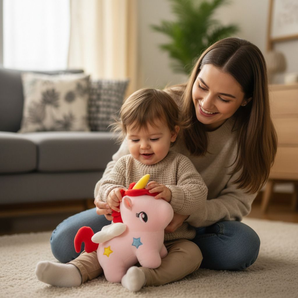Pink Unicorn Plush Soft Teddy for Kids Room Décor - 30 cm-image-0