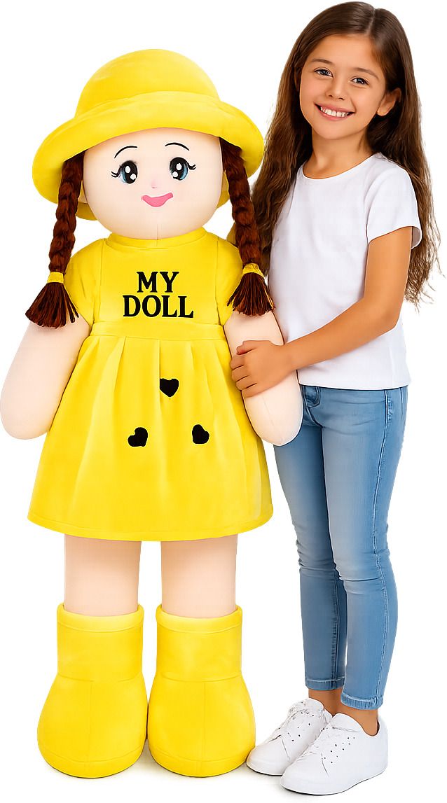 2 Feet Yellow Plush Doll | Soft Stuffed Toy for Girls & Children - 65 cm-image-25