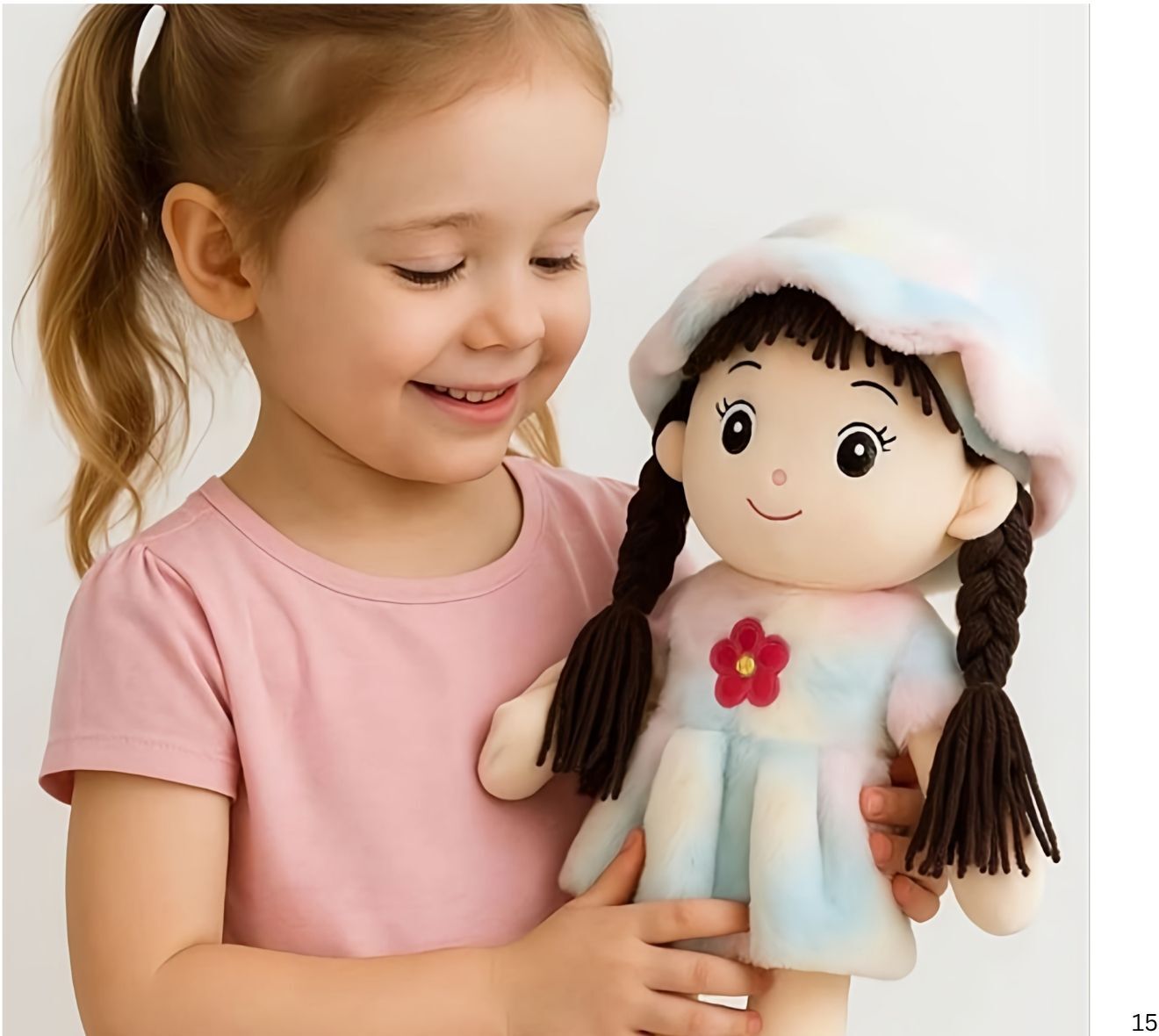 athravtoys Soft doll for kids Plush Stuffed Toy Colorful Dress cute gift for girls_A14 - 40 cm-picture-45