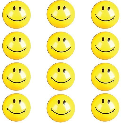 aalaina enterprises Smiley Face Squeeze Stress Ball - Set of 12 - 7 cm-picture-26