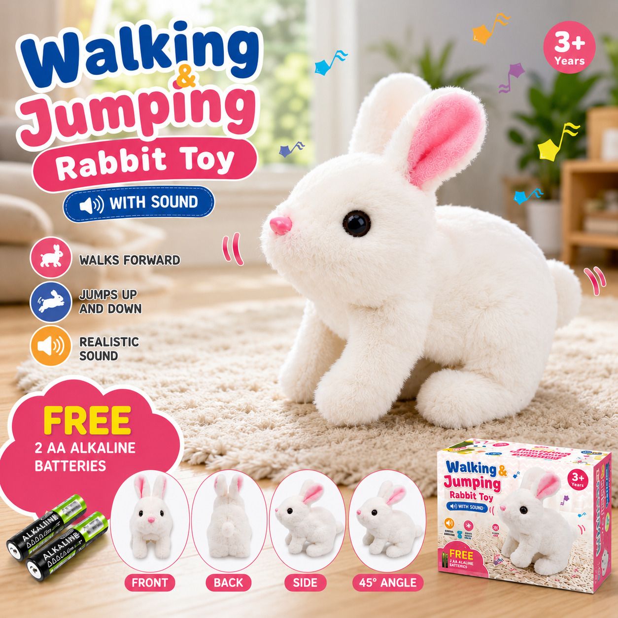 Walking & Talking Rabbit Toy for Kids - 14 cm-image-8