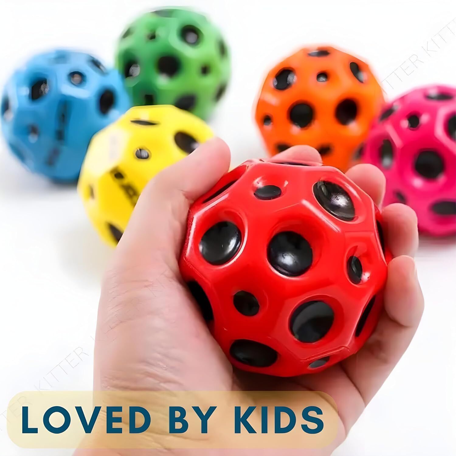 Moon Bouncy Ball For Kids, Anti Stress & High Bounce Ball [Pack 1Pcs]- 7.5 cm-image-8