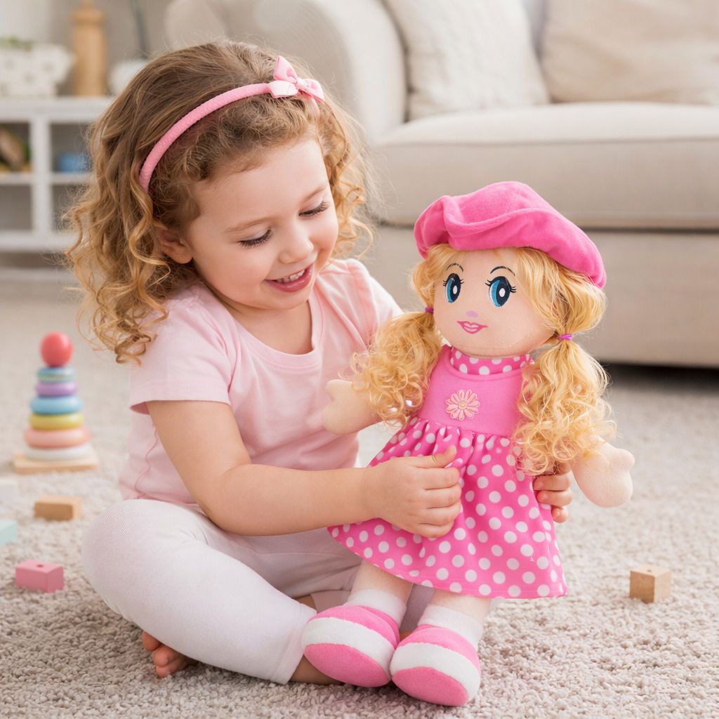 funtoos bella pink doll for kids girls – cute stylish toy doll for birthday and gift - 38 cm-picture-13