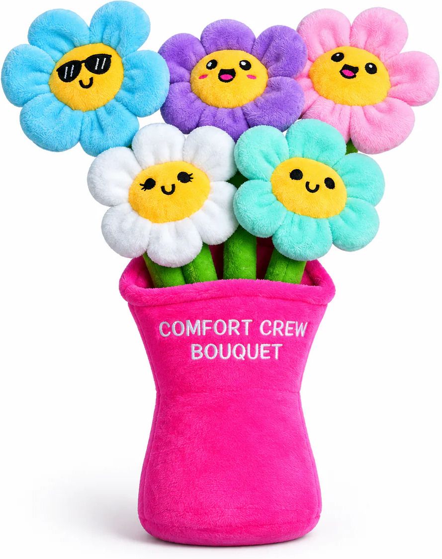 jellico Comfort Crew Bouquet Plushies, Cute Desk Buddies, Set of 5 with Basket - 25 cm-picture-26