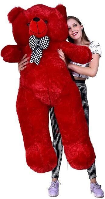 abhinav toys 4 FEET RED SOFT TEDDY FOR KIDS AND BIRTHDAY GIFT - 90 cm-picture-15
