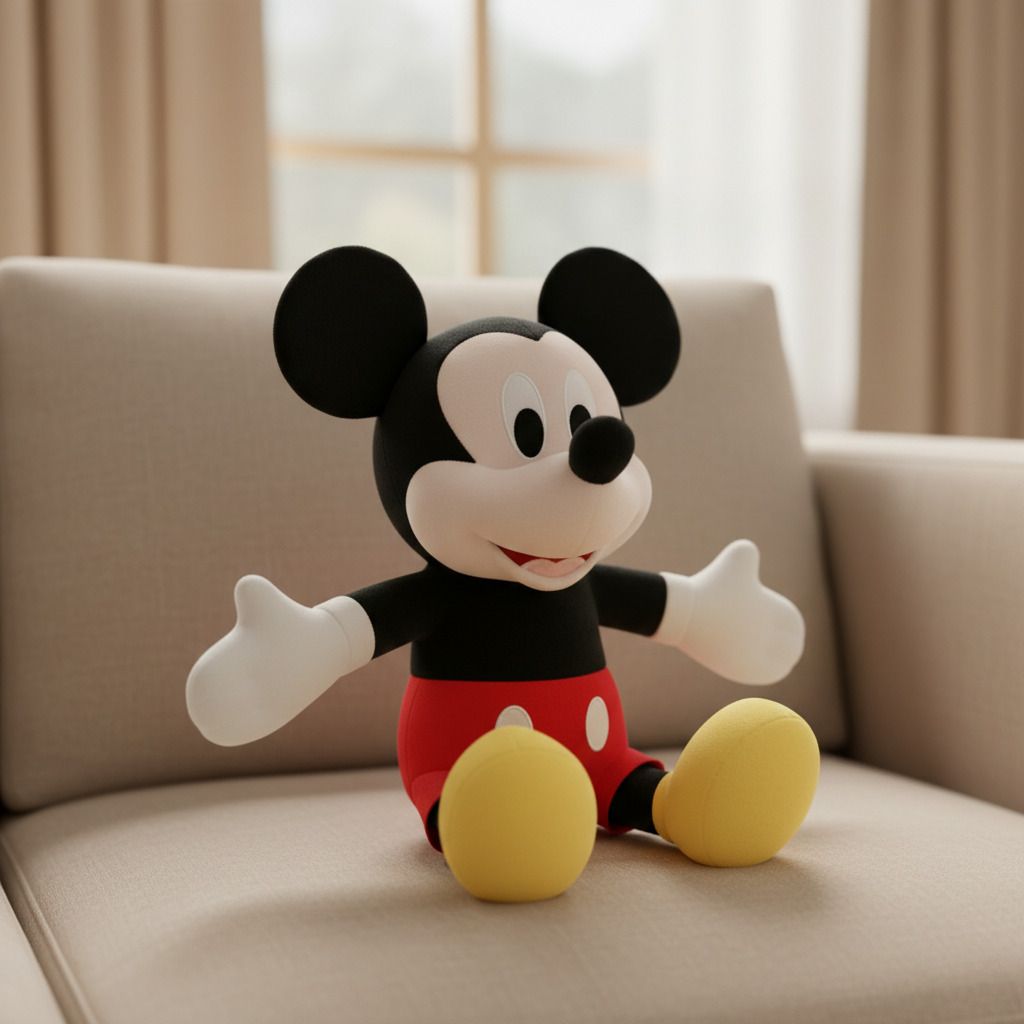 jr jack & rose Red Mickey Plush Cushion Toy - 30 cm-picture-22