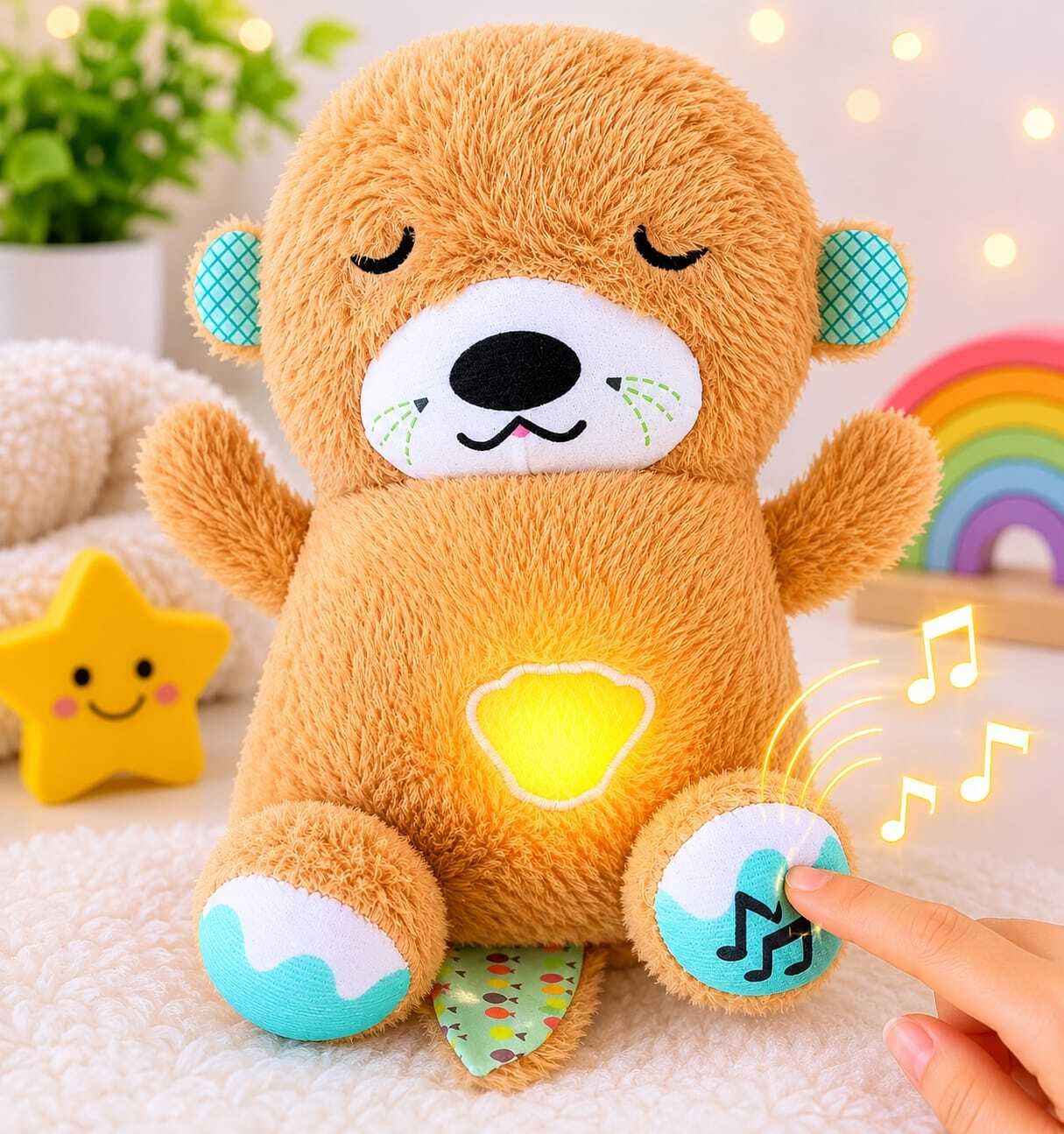 Breathing Dream Bunny Sleep Aid Plush – Blue - 30 cm-image-24