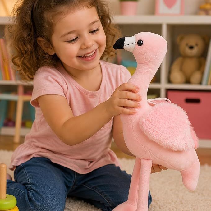 jr jack & rose Flamingo Plush Teddy Soft Toy for Kids - 30 cm-picture-46