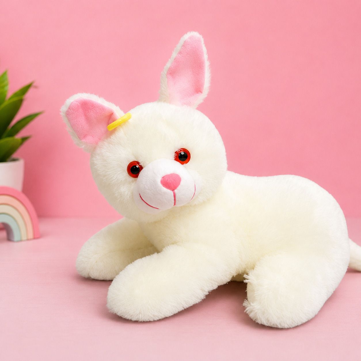 Cute Bunny Plush Toy – White - 15 cm-image-46