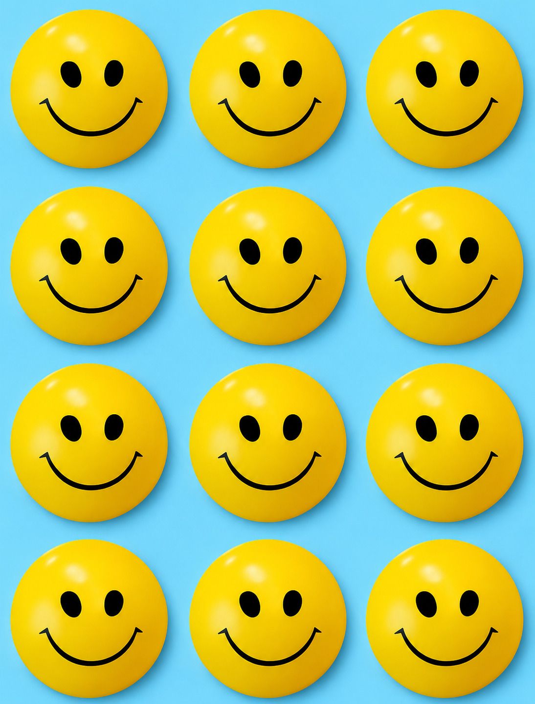 aalaina enterprises Smiley Foam Face Squeeze Stress Ball - Set of 12 - 7 cm-picture-20