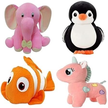 Combo of 4 Appu, Fish, Unicorn & Black Penguien Supper Soft Toy Teddy Bear- 30 cm-image-43