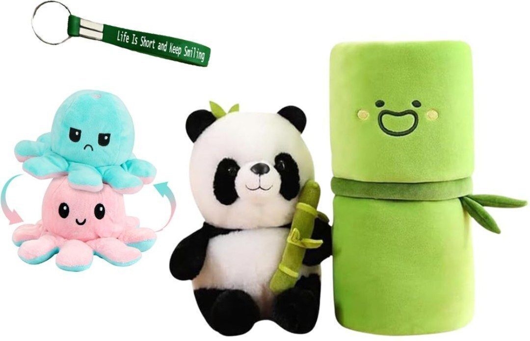 Trending Soft Toy Bamboo Panda Plush With Keychain Gift For Kids,wife-N1 - 30 cm-image-29