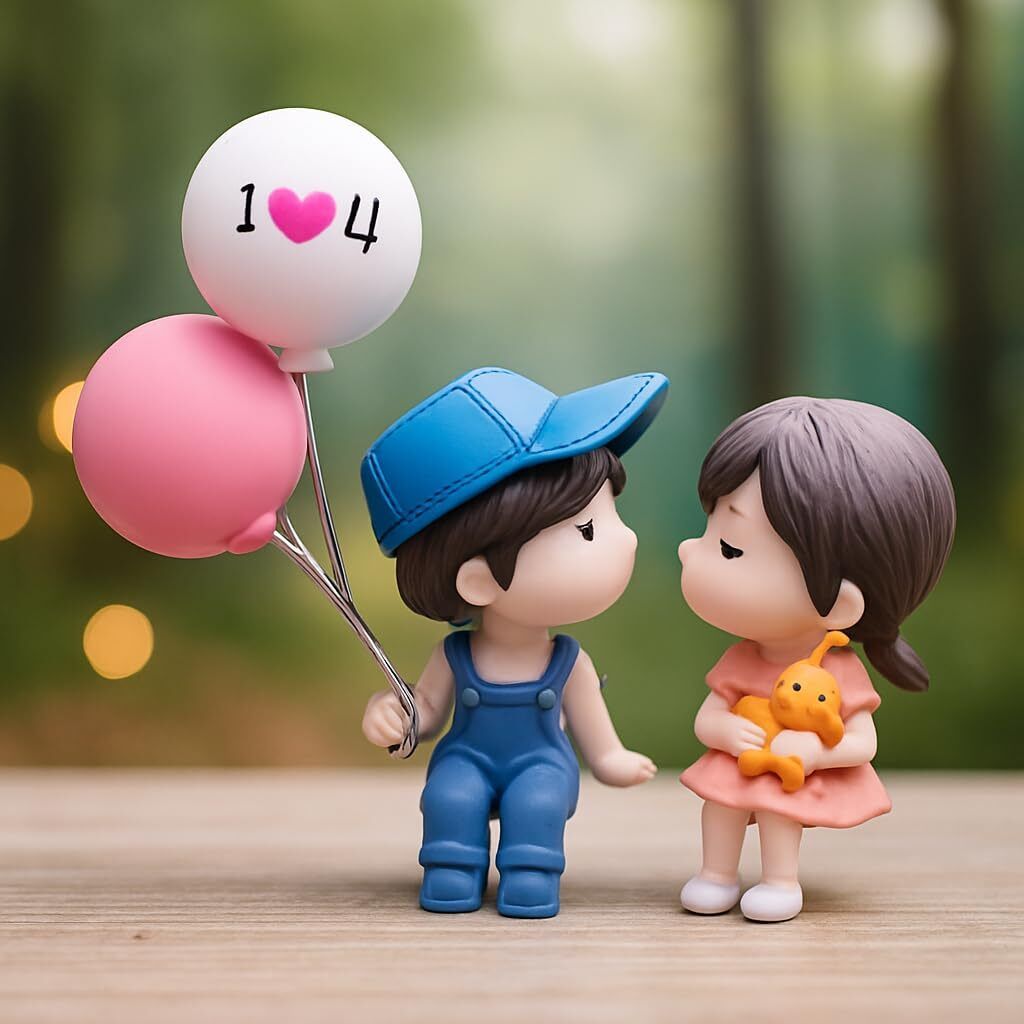 Romantic Couple Showpiece Toy for Home Décor & Gifting T14 - 4 cm-image-27