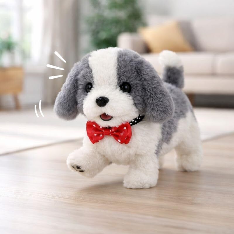 rushita Interactive Walking & Barking Plush Puppy Toy for Kids-picture-45