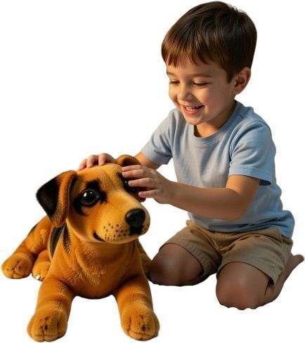 Cute Puppy Soft Toy Set for Kids Plush Dog Doll Pair - 20 cm-image-14