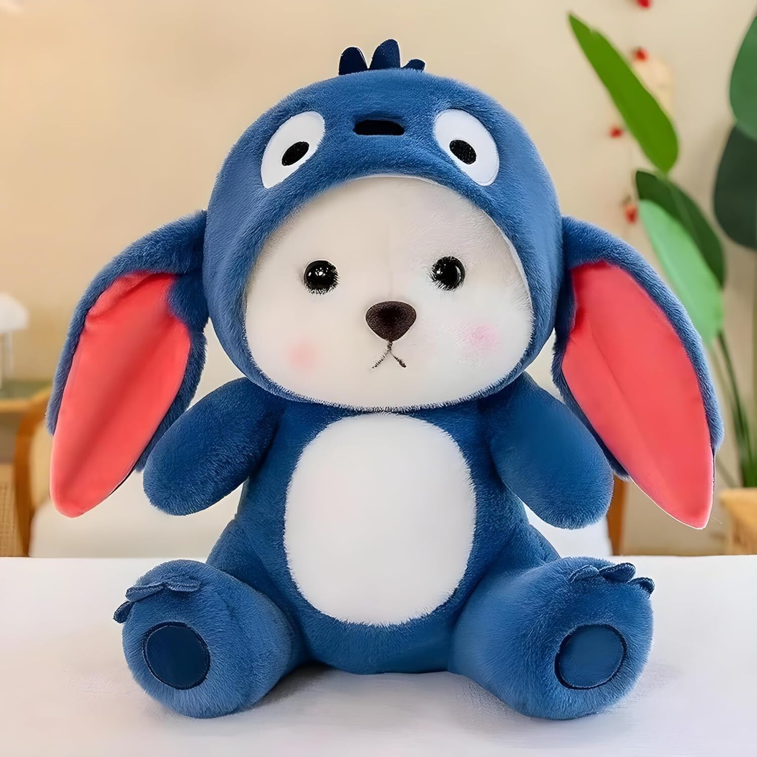 Huggable Panda Plush Toy in Hoodie Soft Stuffed Animal for Babies & Kids - 38 cm-image-10