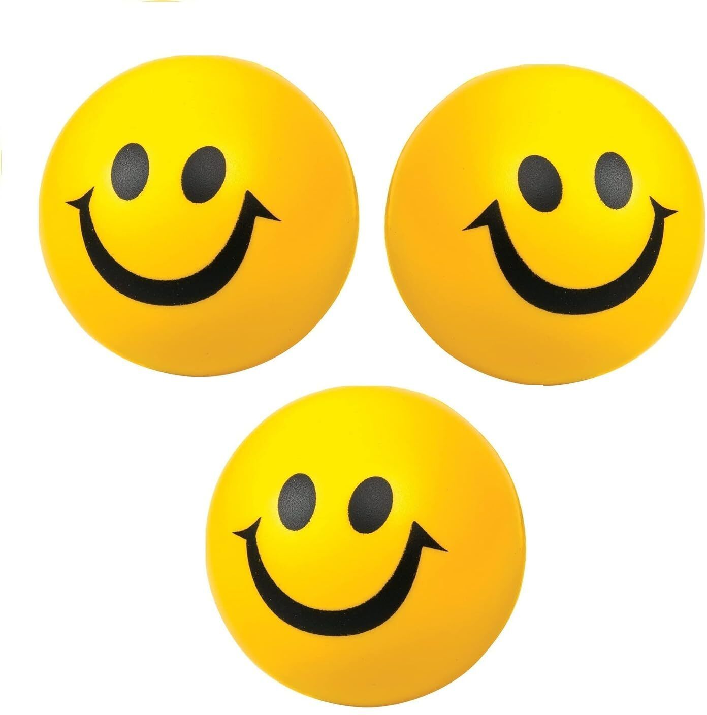 clubbable Stress RelieverSmile Ball Cute Face SoftSqueeze Sponge Ball Kids Adults set of-3- 10 cm-picture-26