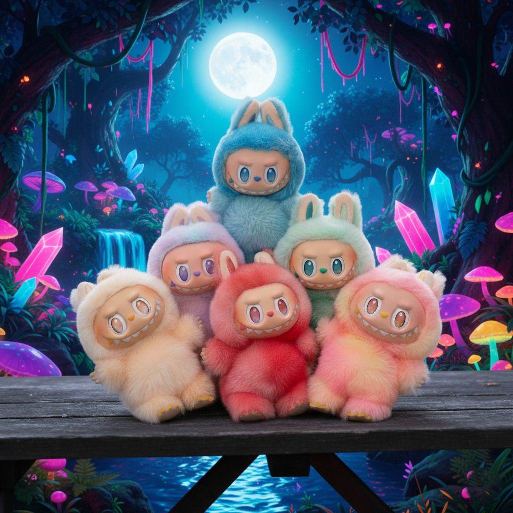 avstore Trending Labubu Monster Fluffy Key Chain Doll for Bags - 17 cm-picture-24